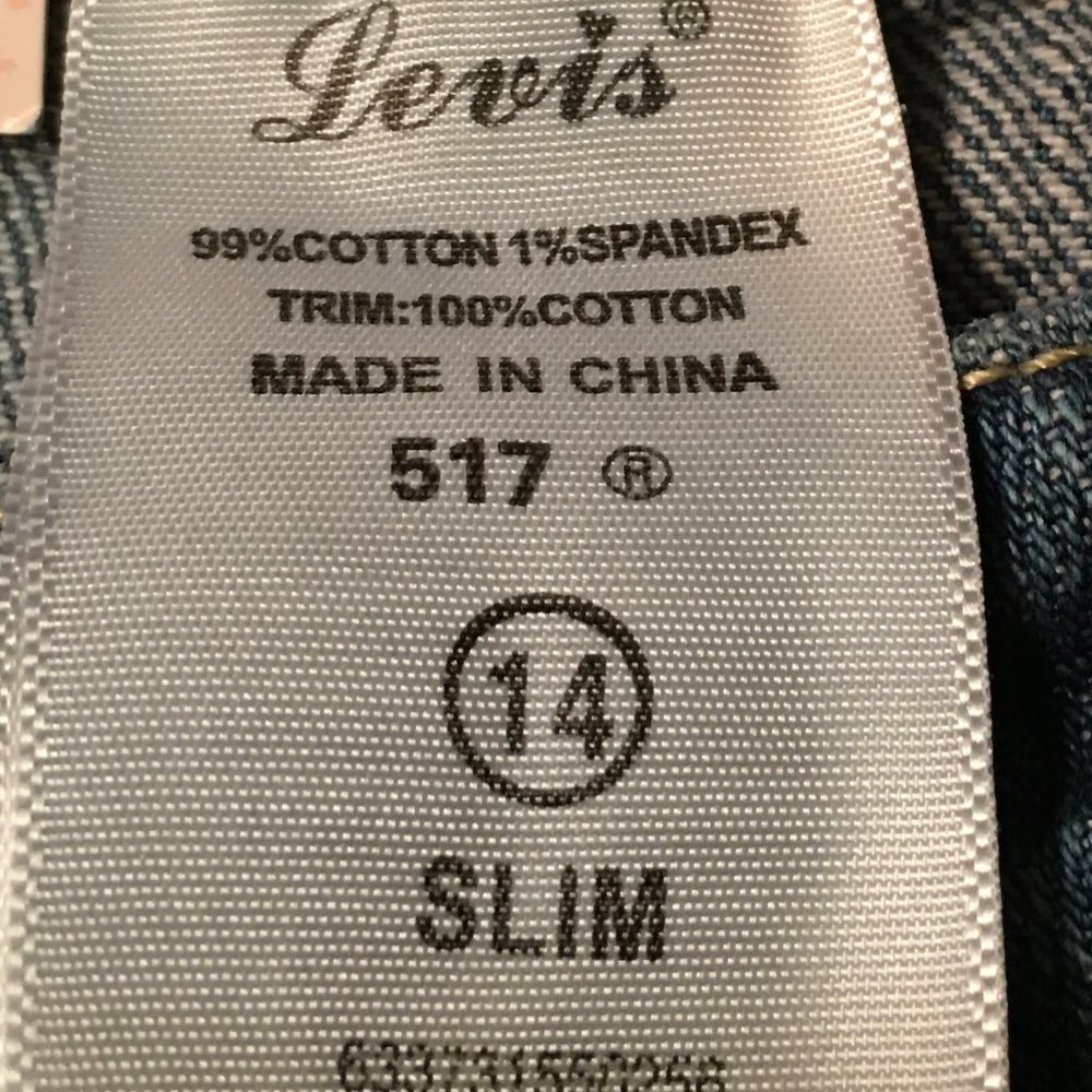 Girls LEVI'S 517 Stretch Flare "Vintage" Adjustable Waist Jeans NEW WITH TAG!_14